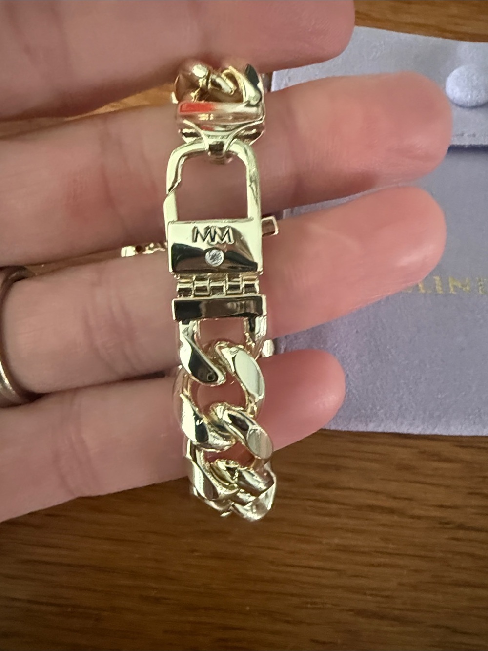 NWOT Melinda Maria 18 inch Gold Julian Cuban Chain Necklace - Women Accessories - Picture 2 of 2